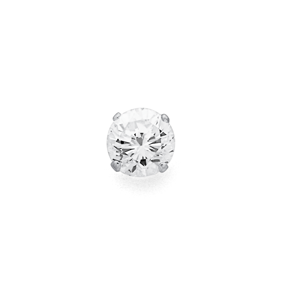 7mm cubic zirconia stud earrings